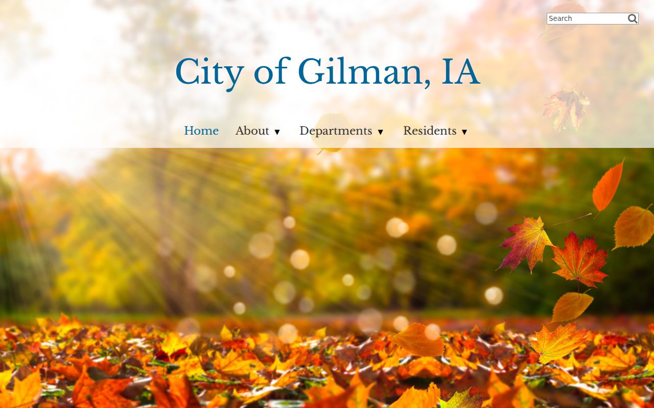 Gilman city government page used to route warrant record questions