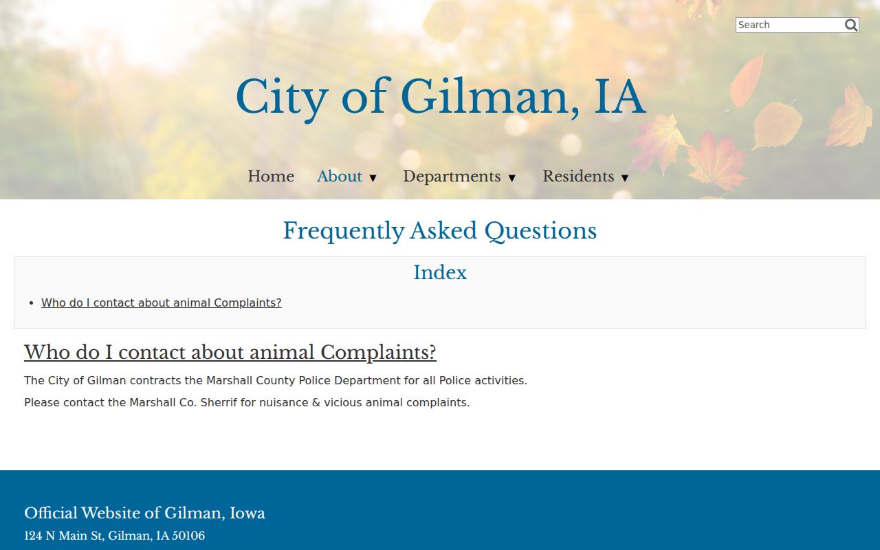 Gilman official contract-policing statement for warrant record routing